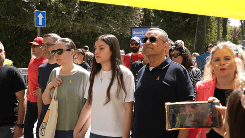 צפו: שורדת השבי קארינה ארייב הובילה את תהלוכת פורים בירושלים