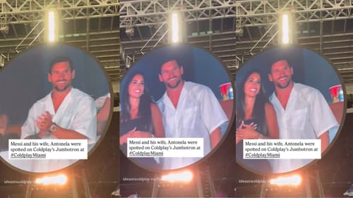 מסי נתפס בהופעה של קולדפליי: "ספורטאי מספר 1 בכל הזמנים!"