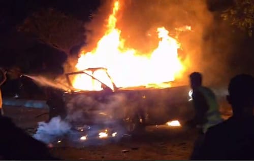 צה"ל תקף רכב מחבלים בכפרמאן בדרום לבנון. צפו