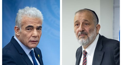 לפיד לדרעי: אם זו מלחמת אין ברירה, למה לא התגייסתם?