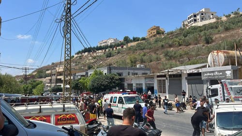  רכב הותקף מהאוויר בין ביירות  לבקעה בלבנון 