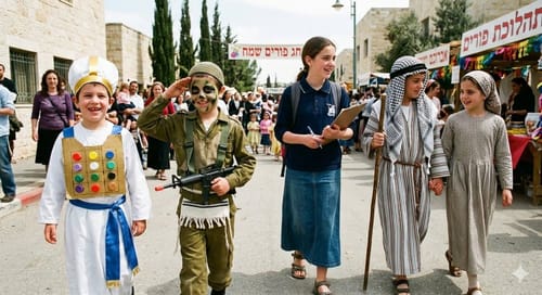 חושן מבריסטול וצבעי פנדה: מצעד תחפושות הילדות של המגזר