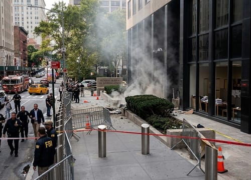 דרמה בארה"ב: מטען נפץ הופעל במטה ה-FBI בניו יורק