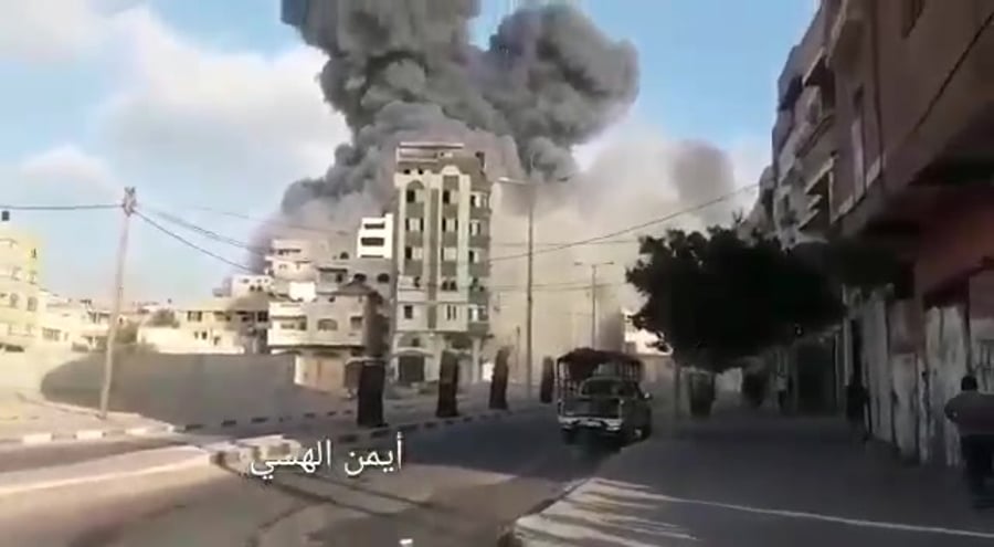 תיעוד פלסטיני הפצצה בעזה 2