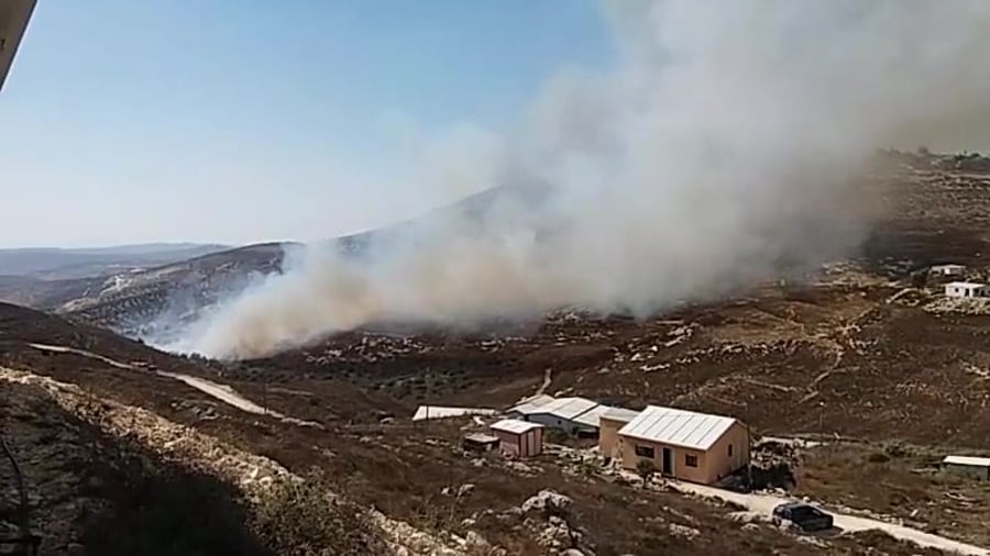 שריפה יצהר צילום אברהם שפירא