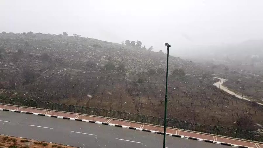 שלג בקרית ארבע מוראיה