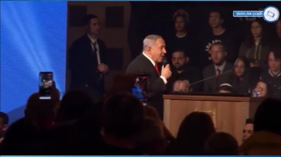 נתניהו גנץ גמגום