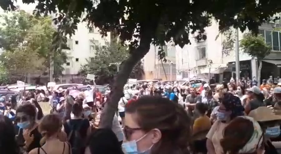 הפגנת עובדים סוציאלים