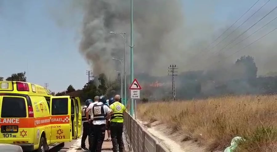 שריפה רקטה קרית שמונה