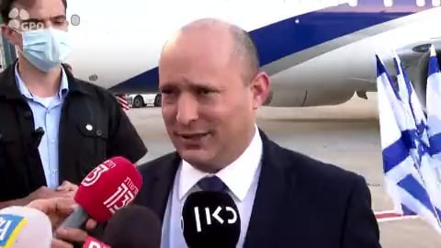 בנט לפני המראה לסקוטלנד