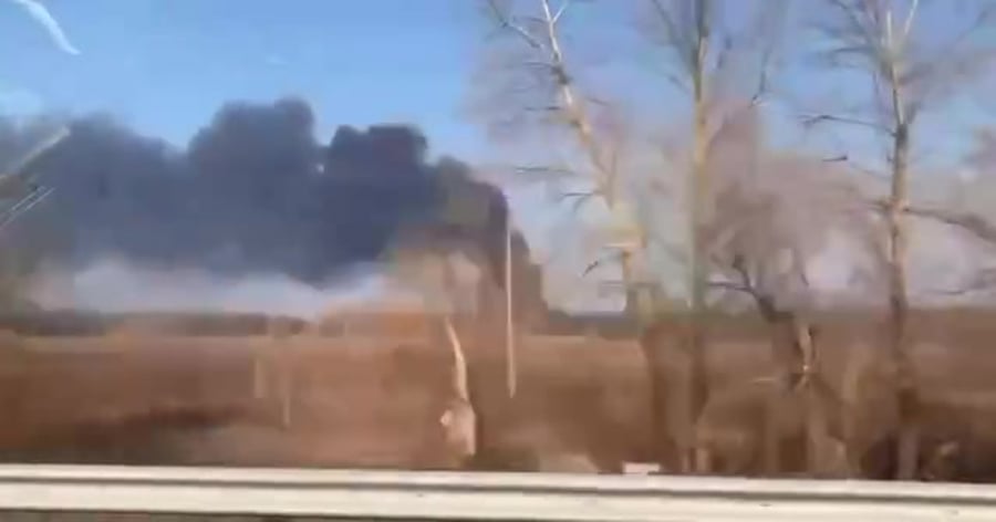 בסיס דלק בקלינובקה, ליד קייב, היה מטרה של טיל בקליבר רוסי