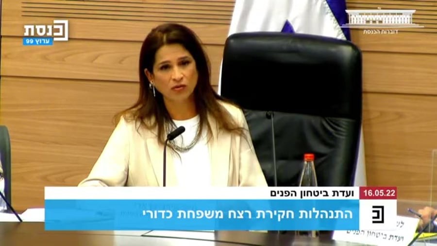 מרב בן ארי בוועדת משפחת כדורי