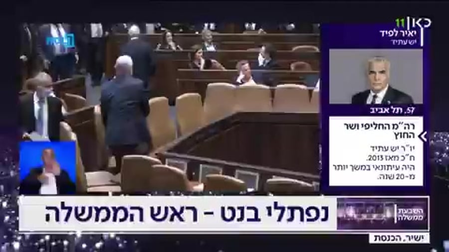 לפיד טקס השבעה יוני 2021