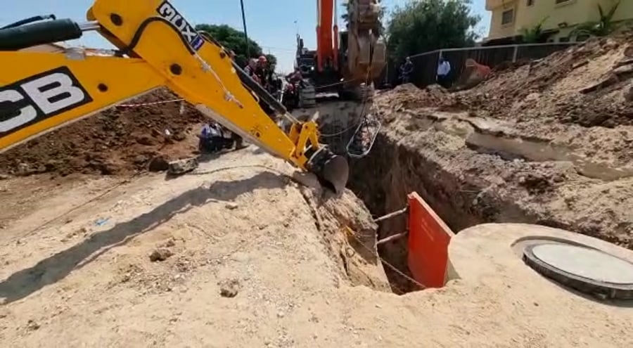 תיעוד מדא מבצעי תאונת עבודה בור (1)
