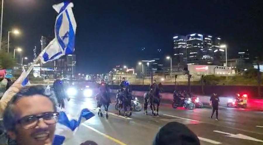 פינוי חסימת איילון דוברות המשטרה (2)