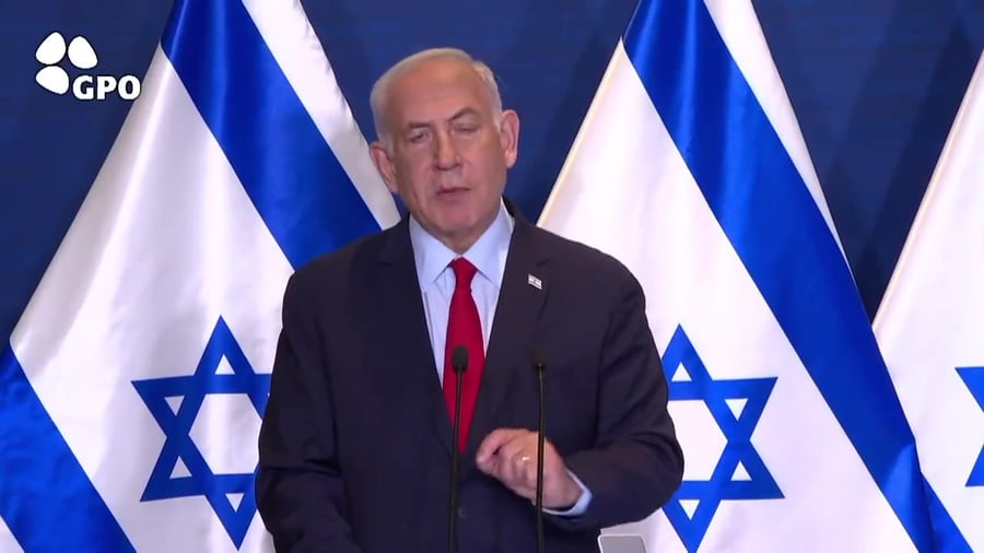 נתניהו בהצהרה מגן וחץ 2