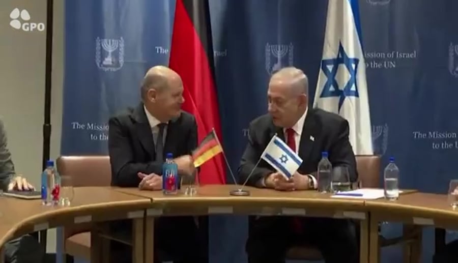 פגישת נתניהו שולץ