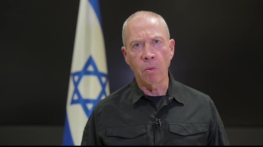 שר הביטחון יואב גלנט � 7-10-2023 � צילום אלעד מלכה