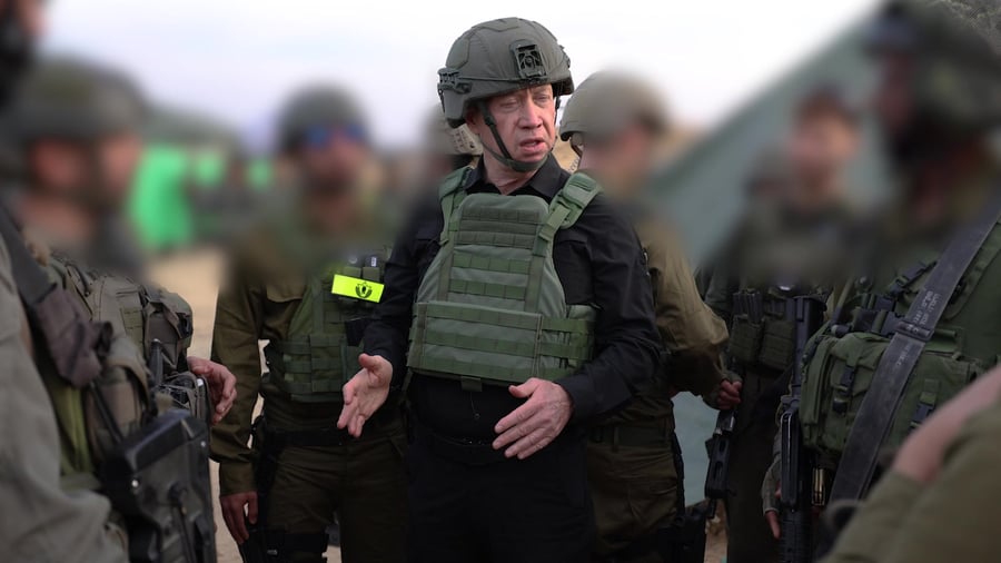 דברי שר הביטחו בעזה 9.12 צילום- שחר יורמן