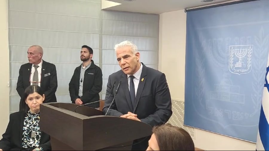 לפיד סנקציות מתנחלים