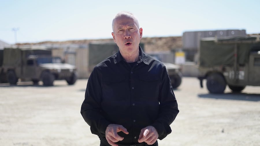 דברי שר הביטחון במרחב רפיח צילום- שחר יורמן 15.5