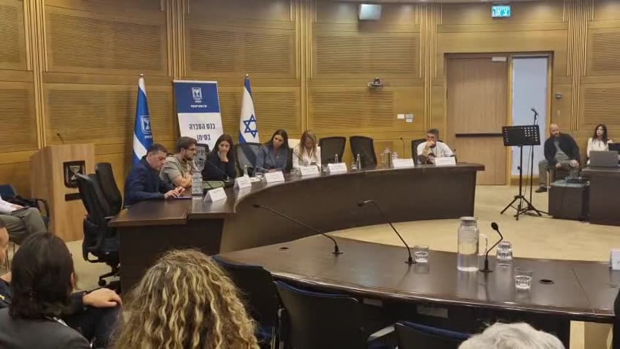 נת'ניאל בוזוליץ' נואם בכנסת (קרדיט סרוגים)