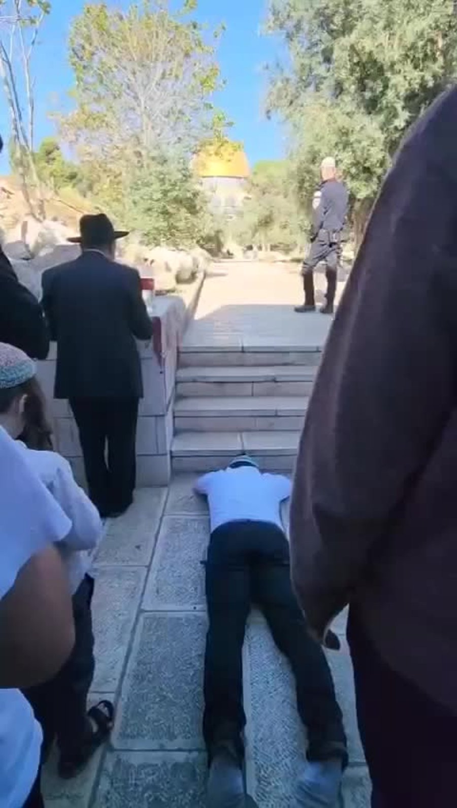 צבי סוכות משתחווה בהר הבית