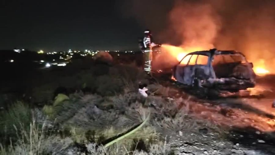 הצתת רכבים בת עין