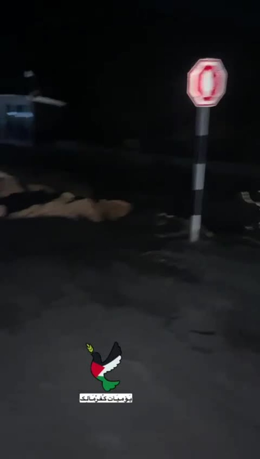 הריסת כביש פלסטיני