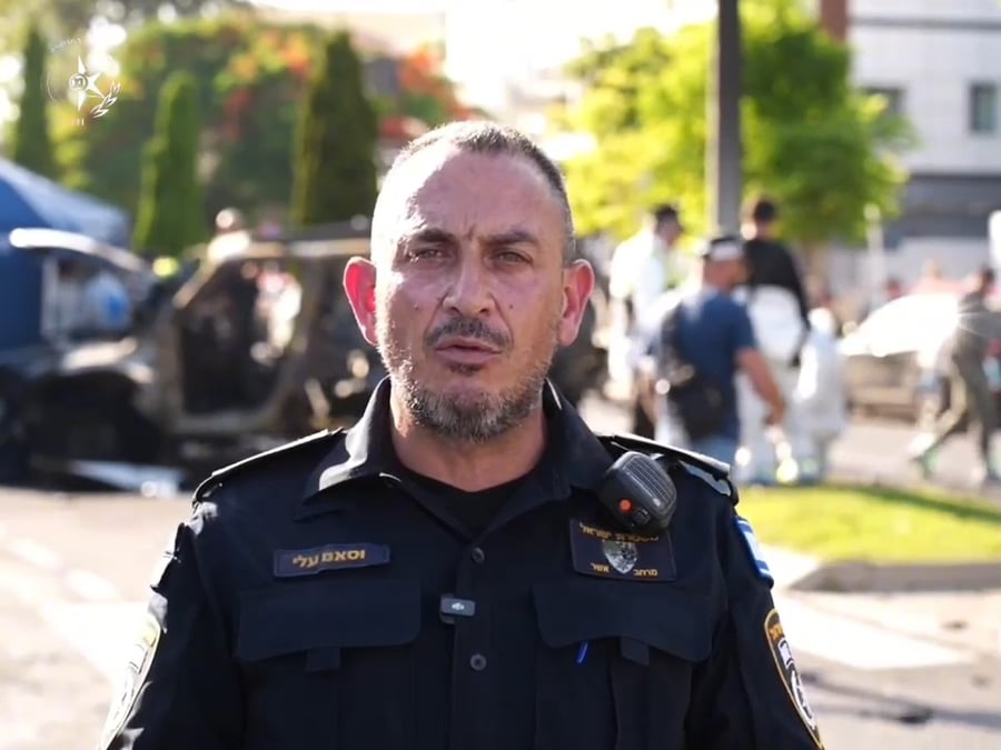 ניצב משנה, ויסאם עלי , מ"מ ממ"ר "אשר", בזירת פיצוץ הרכב