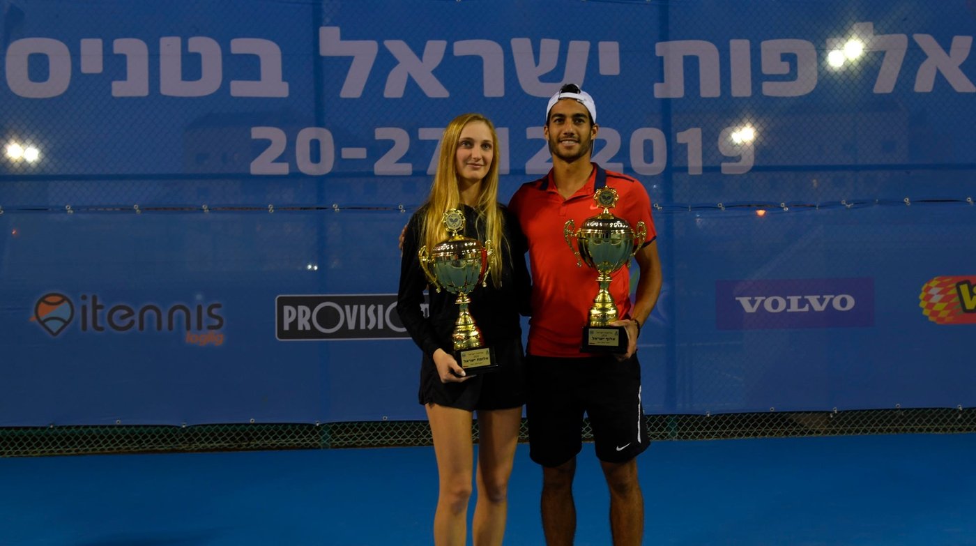 דניאל צוקרמן ושלי ברזניאק זכו באליפות ישראל בטניס