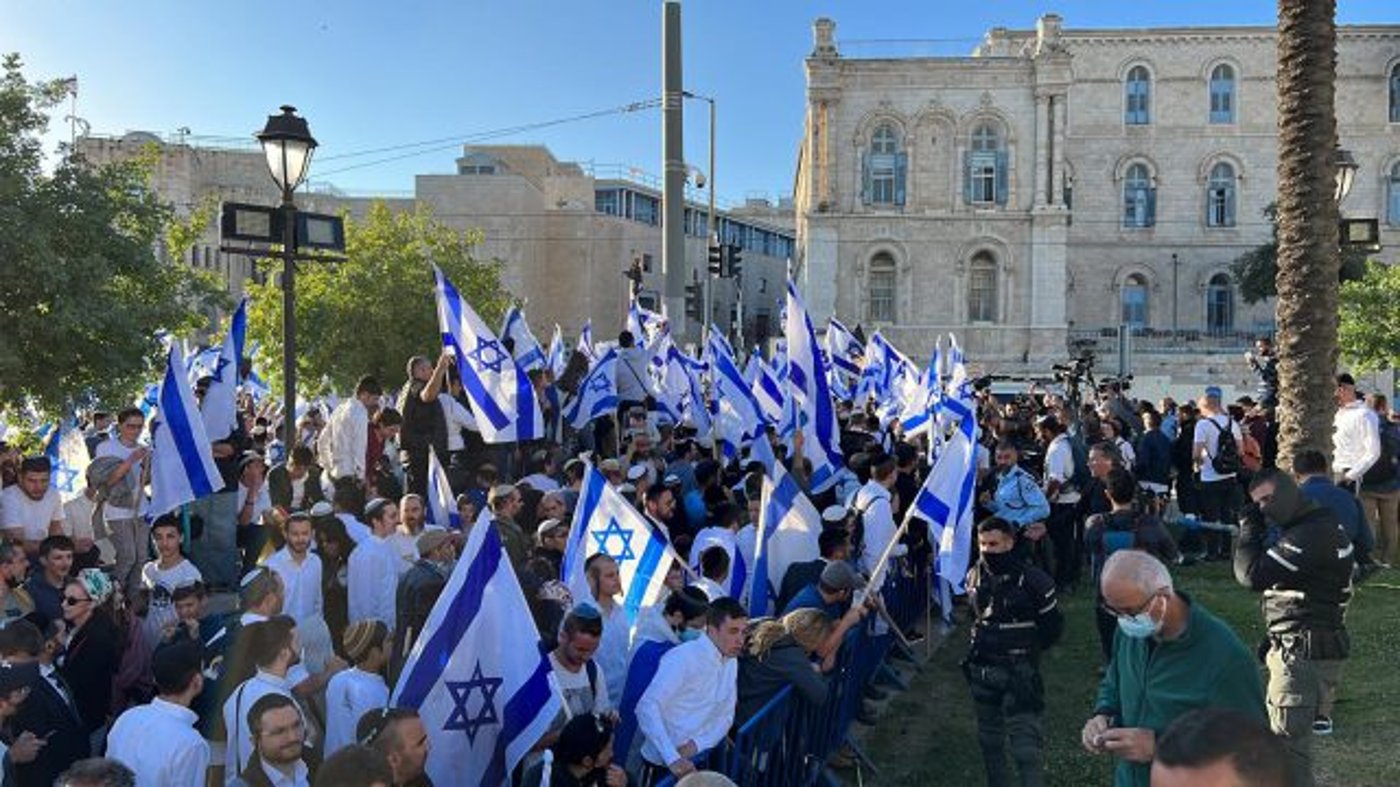צעדת הדגלים בשנה שעברה