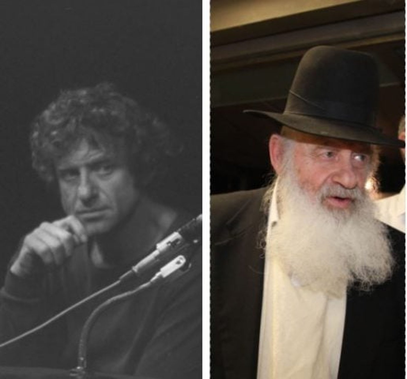 הרב אורי זוהר אז והיום (צילומים: סער יעקב/ אוסף התצלומים הלאומי וגדעון מרקוביץ/ פלאש 90)