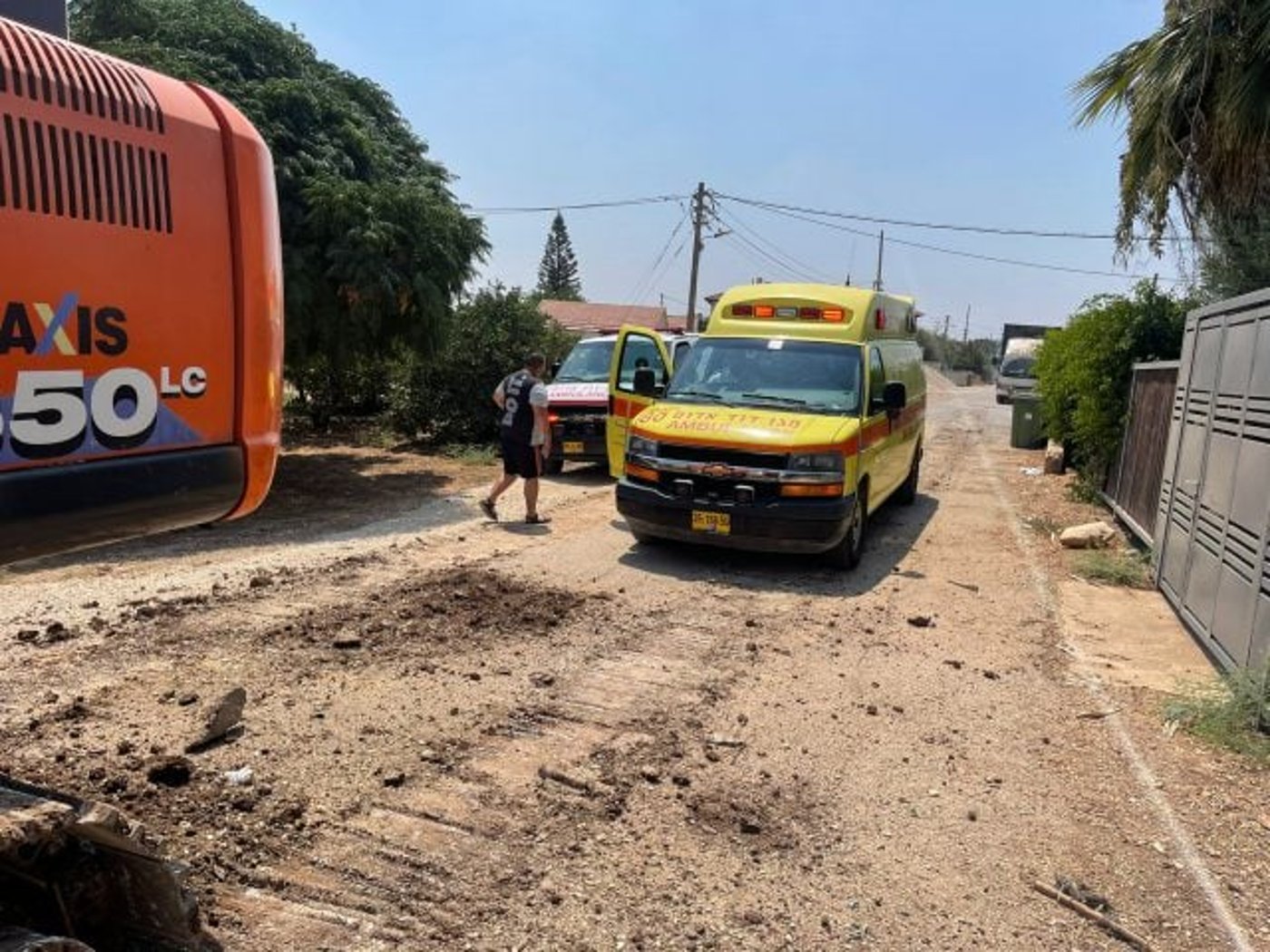 תאונת עבודה בבור בגלבוע (תיעוד מד"א מבצעי)