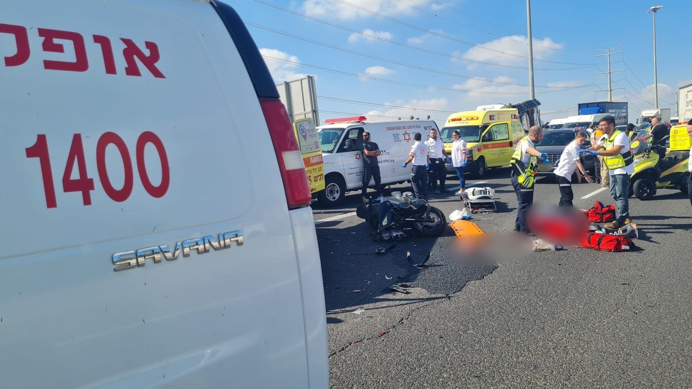 תאונה קטלנית באשדוד: רוכב אופנוע נהרג בכביש 4