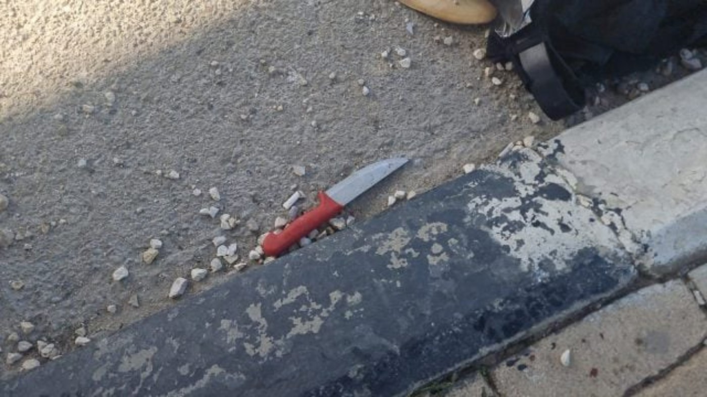 סכין המחבל (דוברות המשטרה)