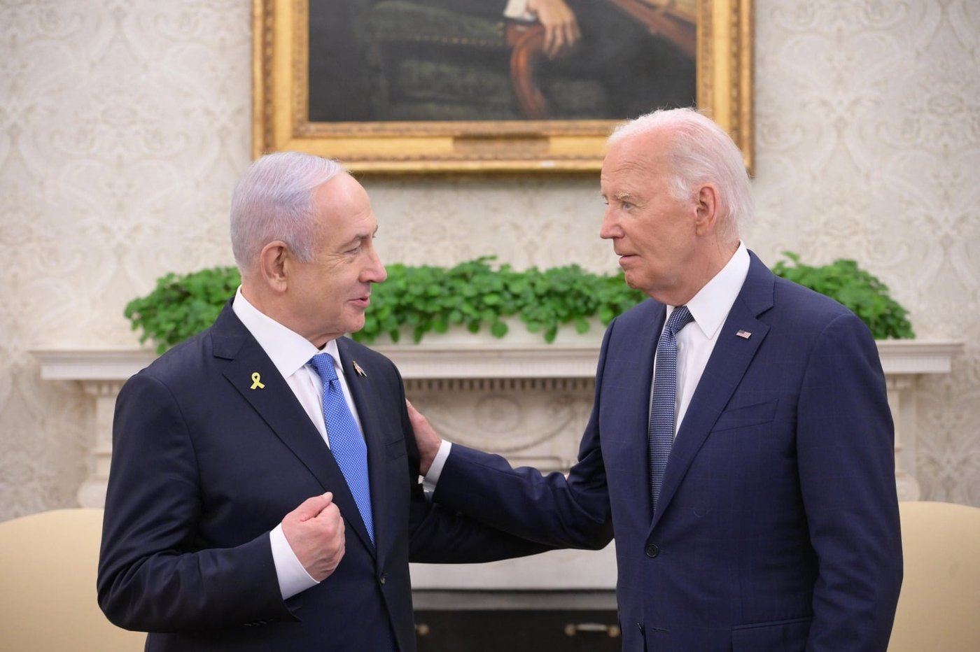 ביידן יחד עם נתניהו, אין תגובה לסנקציות עד כה