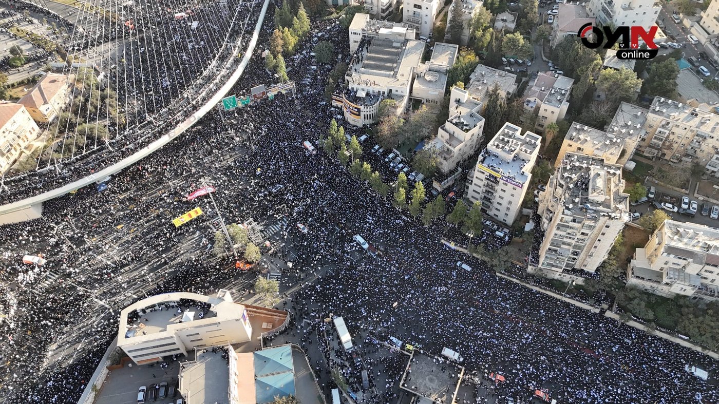 אלפים בירושלים: תיעודים מהפגנת החרדים נגד הגיוס