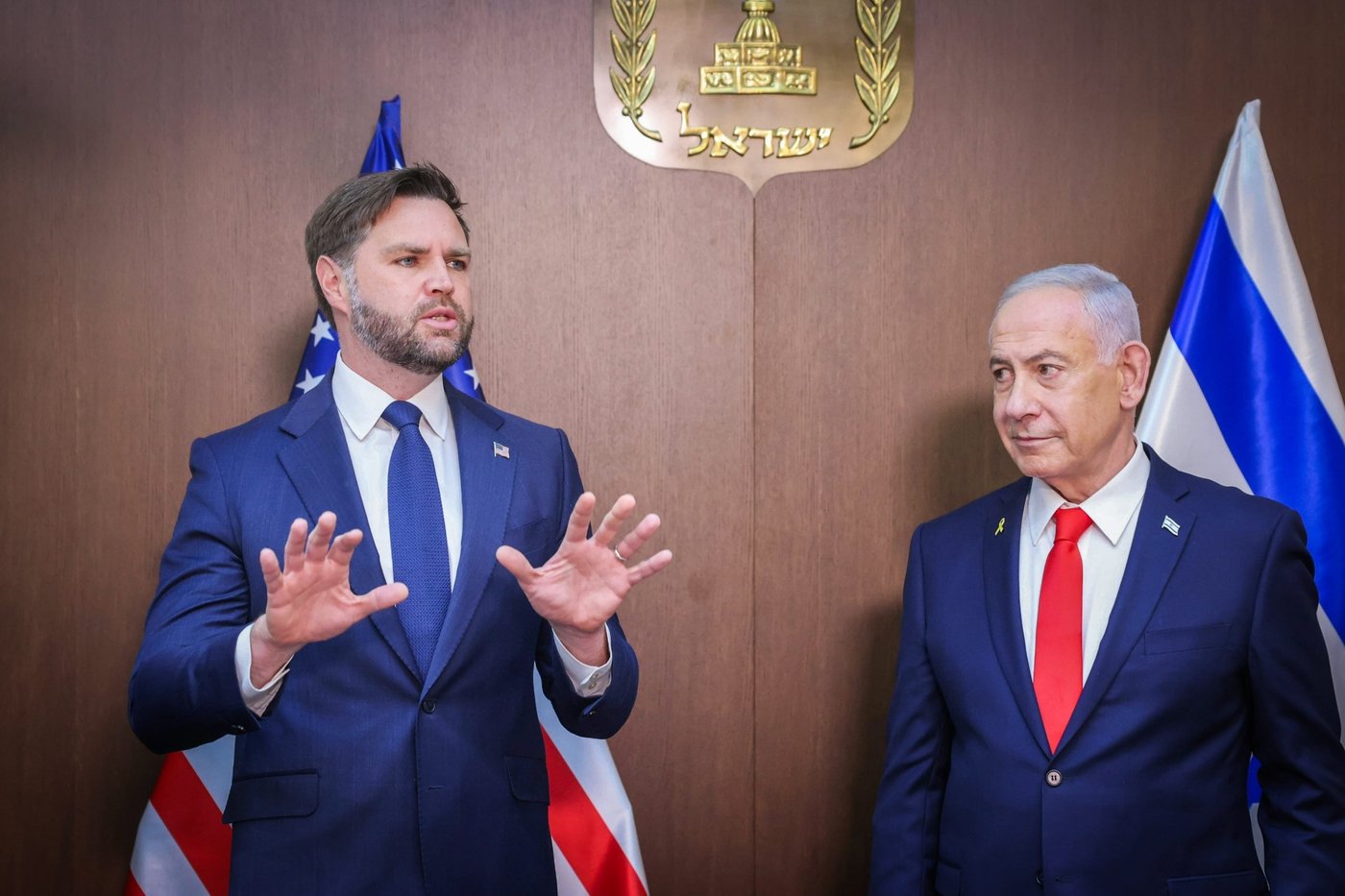 נתניהו וסגן נשיא ארה"ב ג'יי די ואנס
