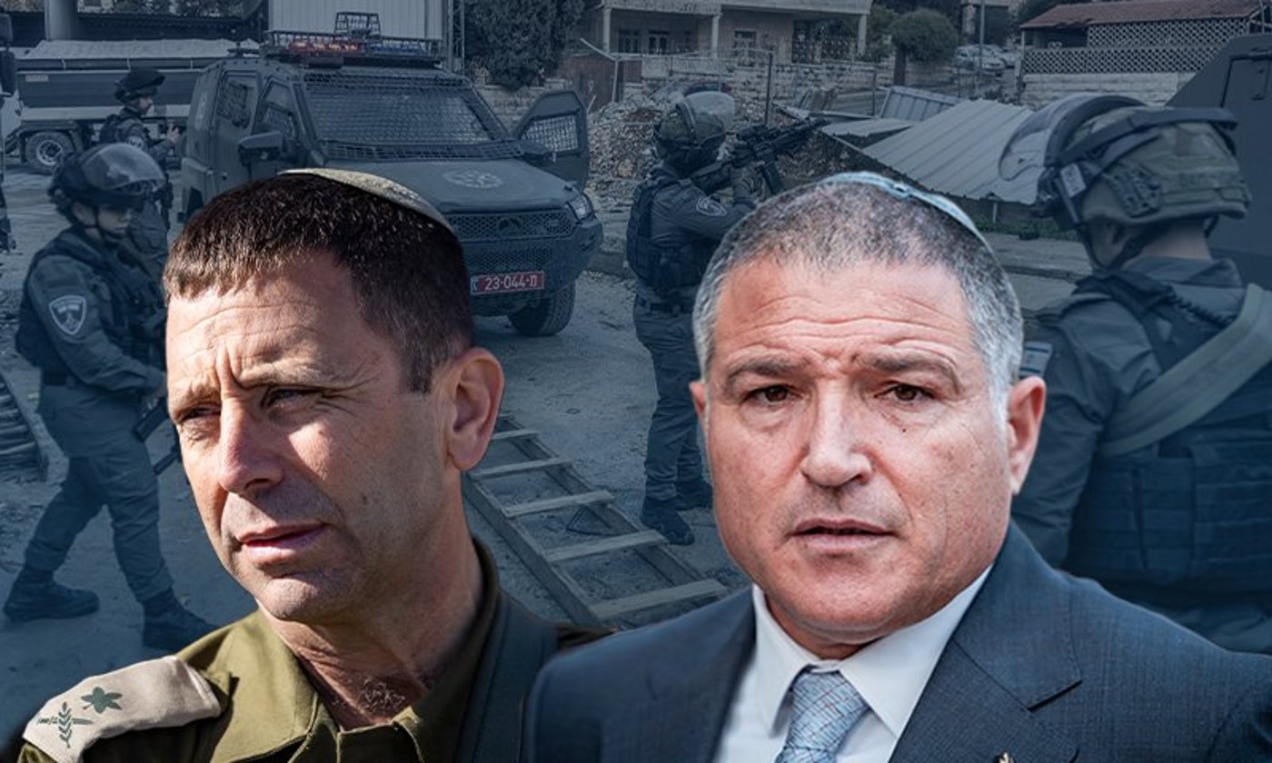 ראש השב"כ דוד זיני והאלוף אבי בלוט על רקע פעילות בקו התפר