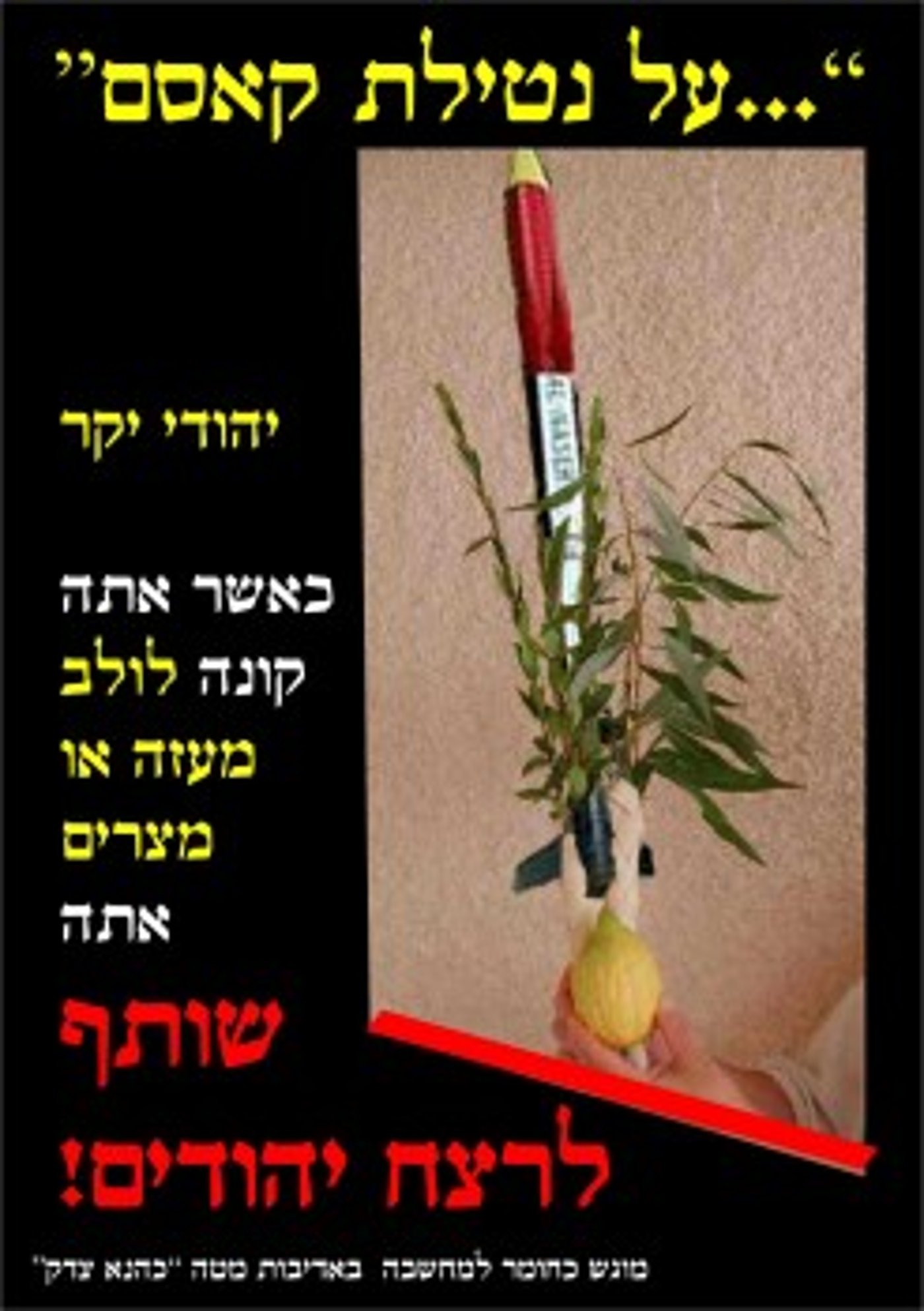 קמפיין נגד לולבים ממצרים ומעזה: "על נטילת קסאם"