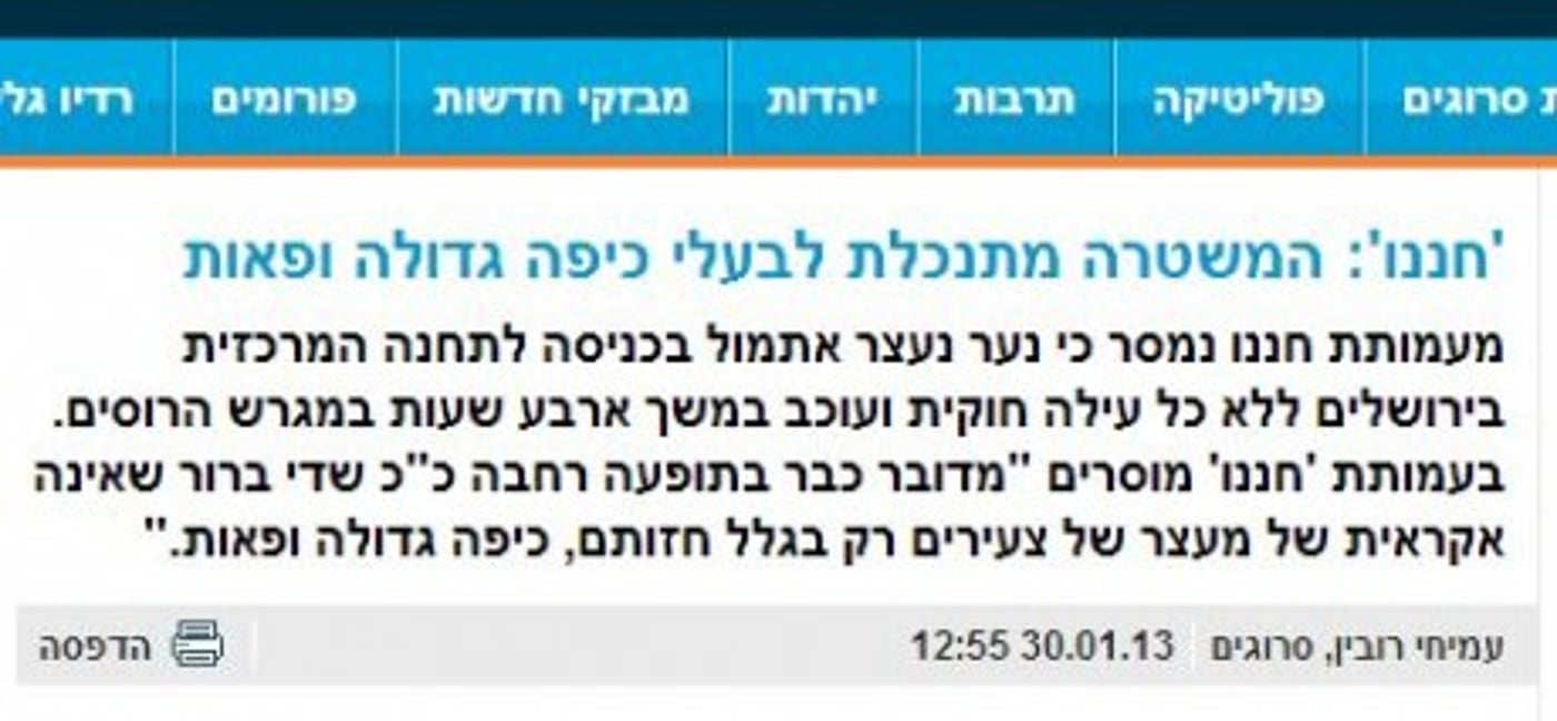 צפו: המשטרה מתנכלת לדתיים בעלי פאות וכיפות גדולות