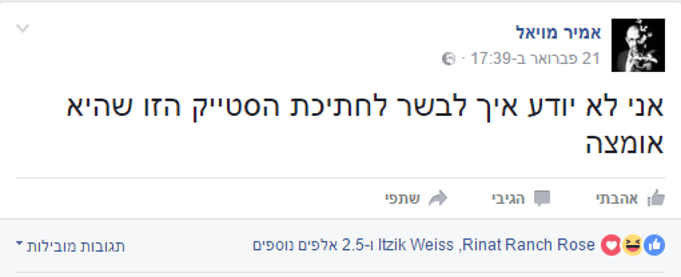 סורגים ארוחה עם 'מלך המילים': אמיר מויאל