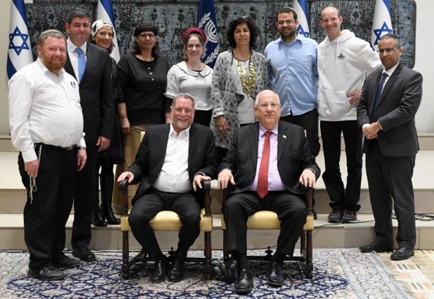 הנשיא אירח את תלמידיו של הרב איתמר בן גל הי"ד