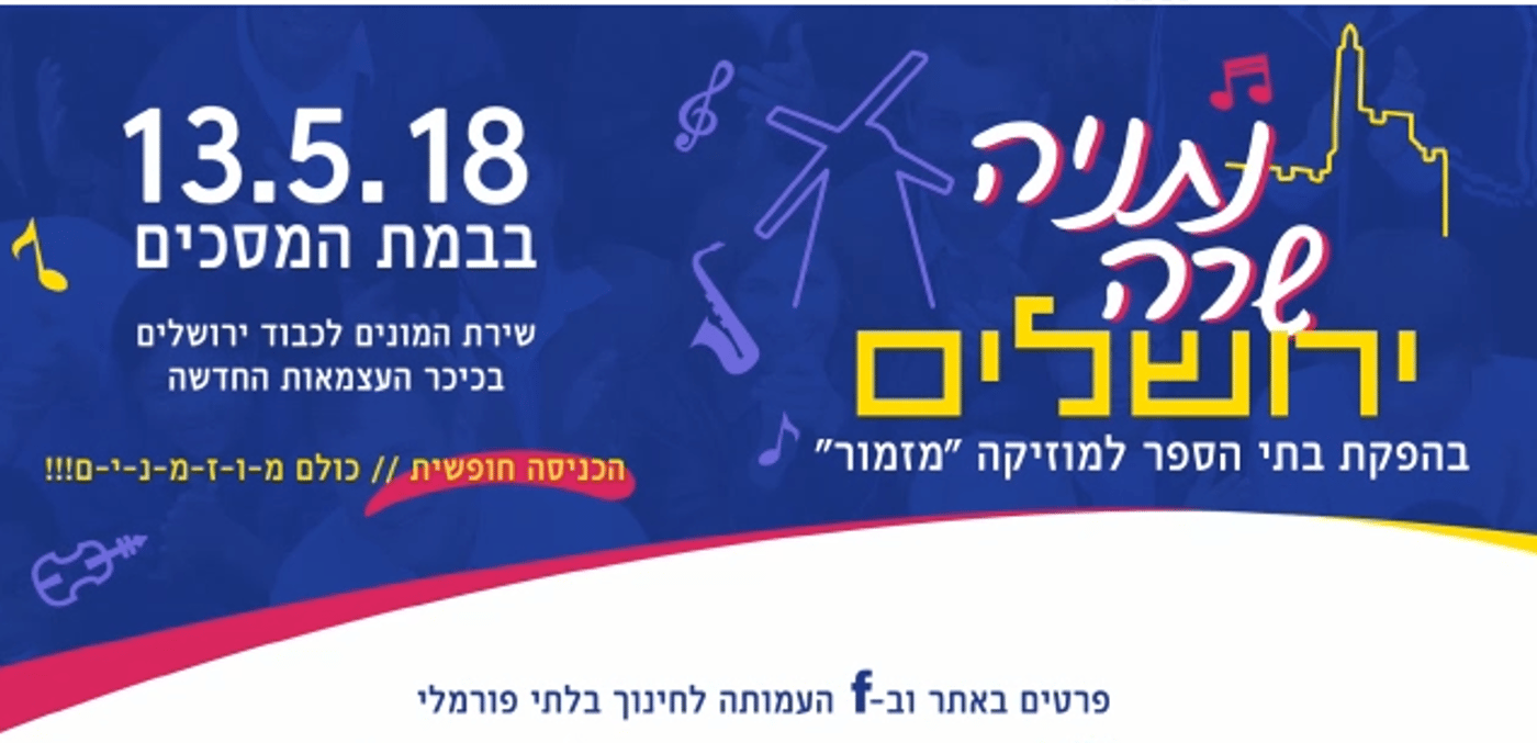 צאו לחגוג איחוד: אירועי יום ירושלים תשע"ח