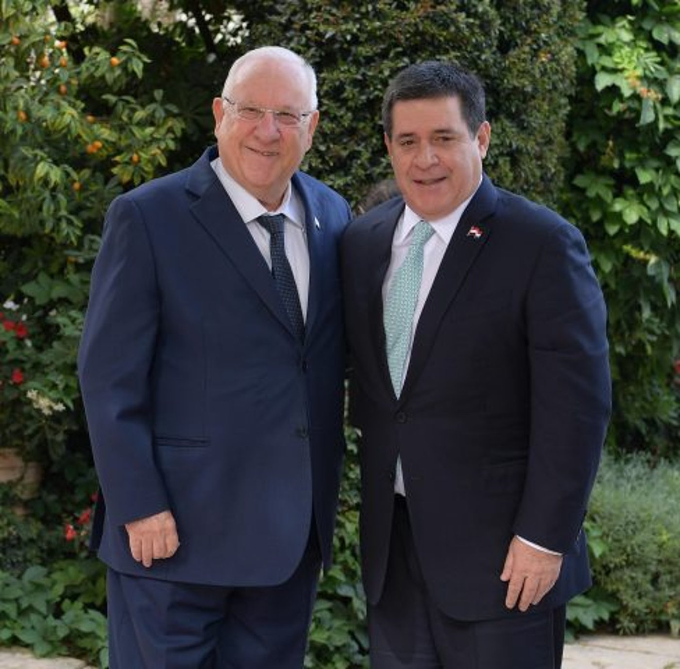נשיא המדינה ראובן ריבלין ונשיא פרגוואי הוראסיו קארטס