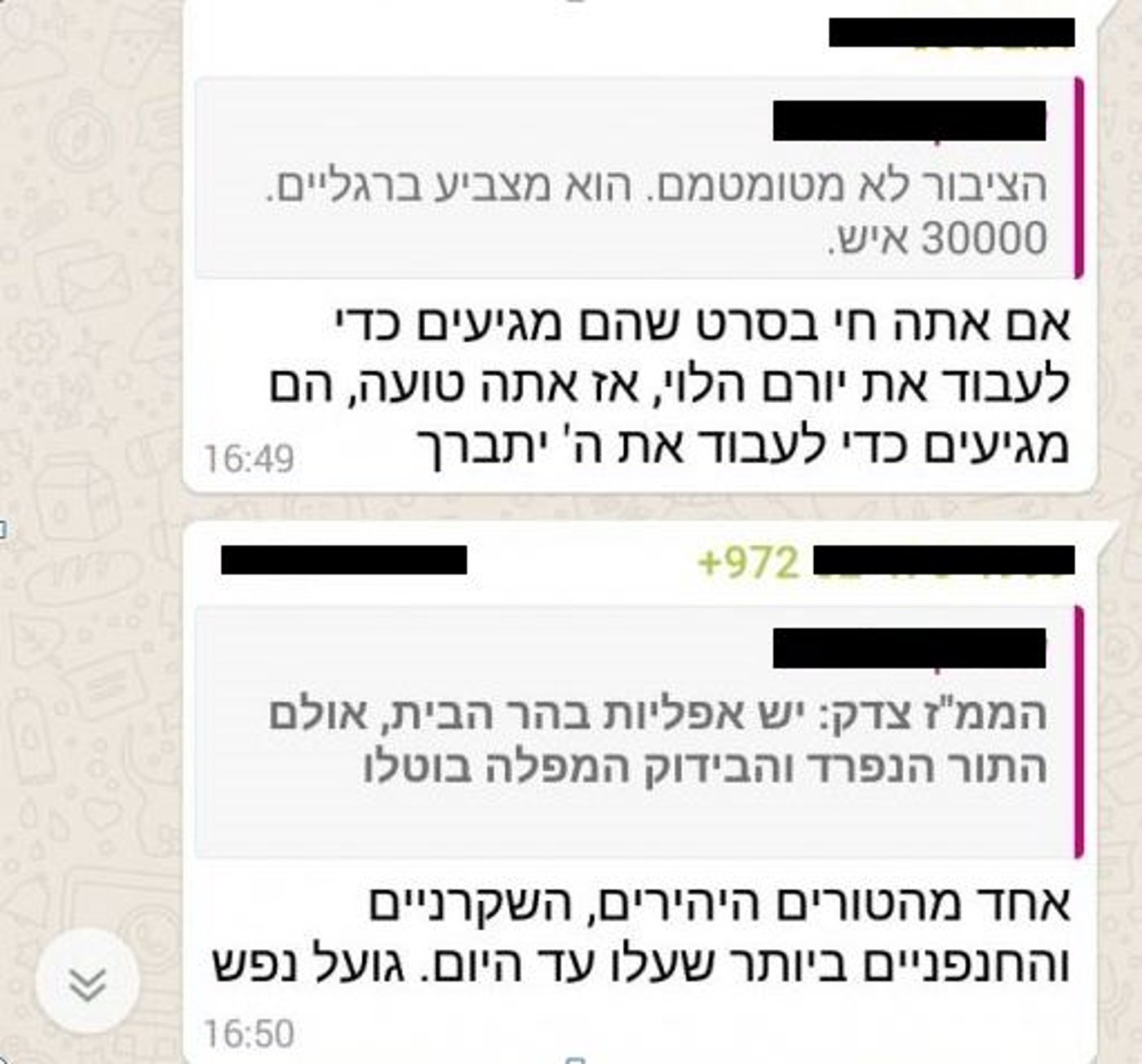 הסכסוכים הפנימיים של ארגוני הר הבית נחשפים