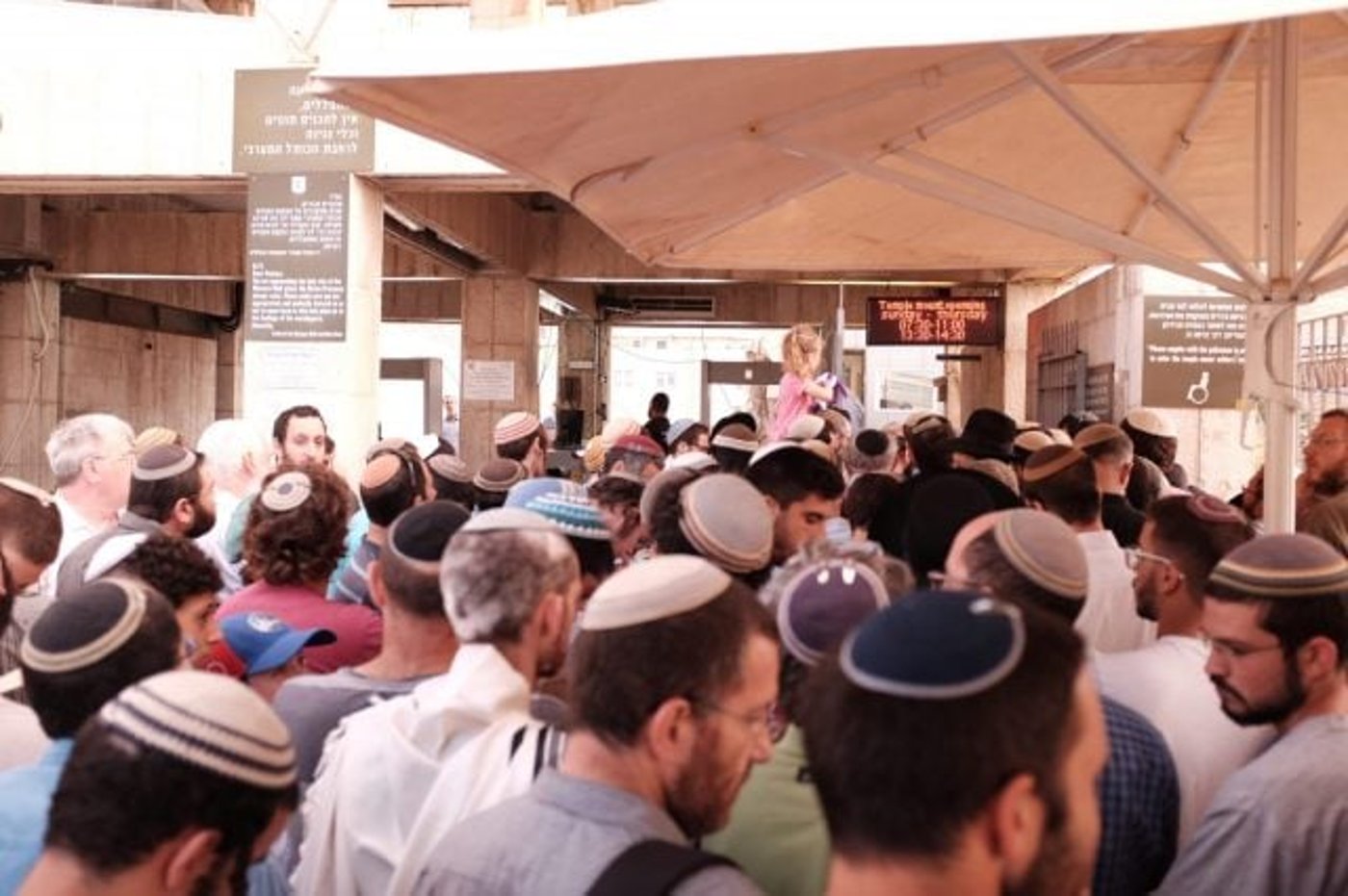 ההמונים מחכים לעלייה להר הבית