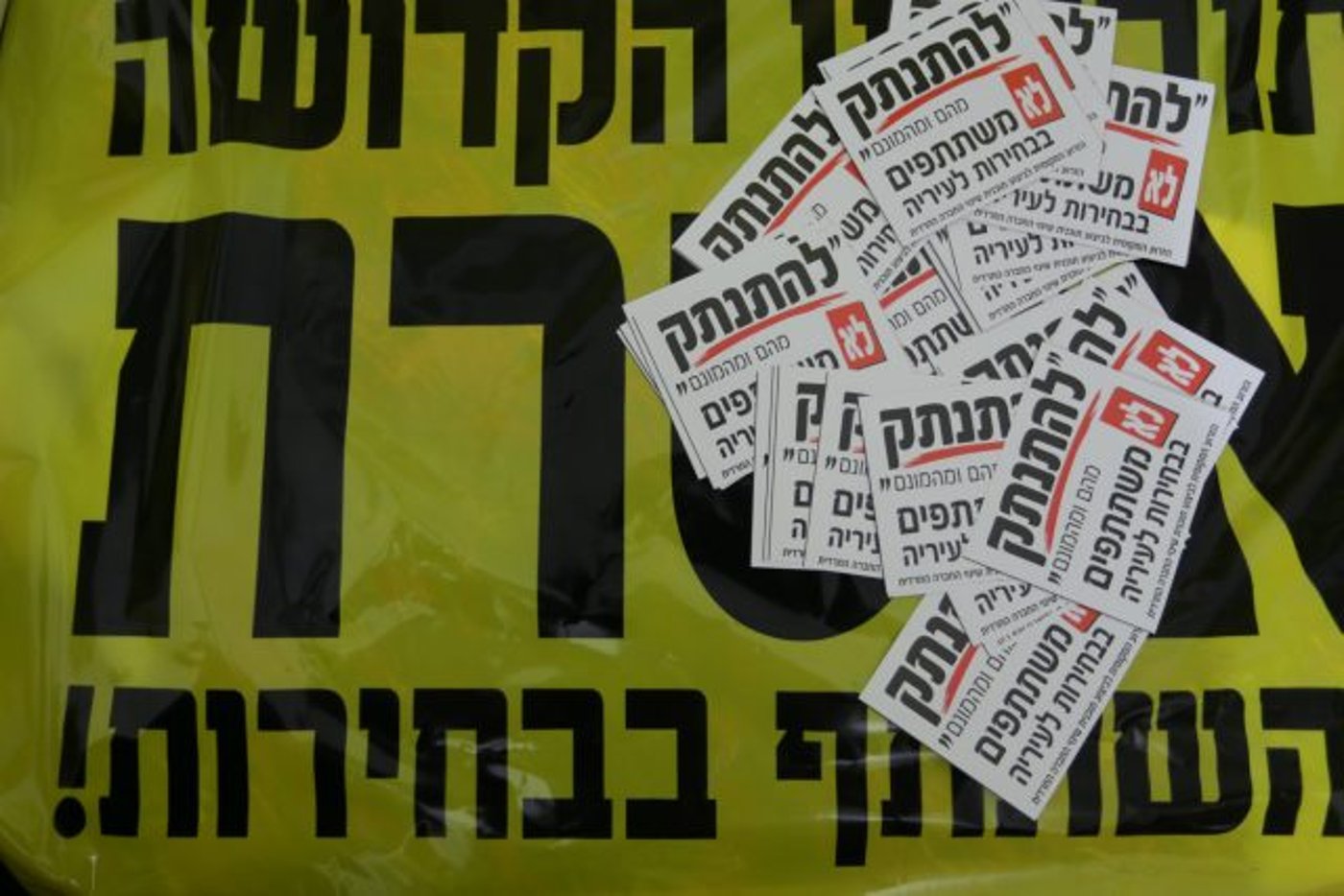 קמפיין חרדי: "תורתנו הקדושה אוסרת לבחור"