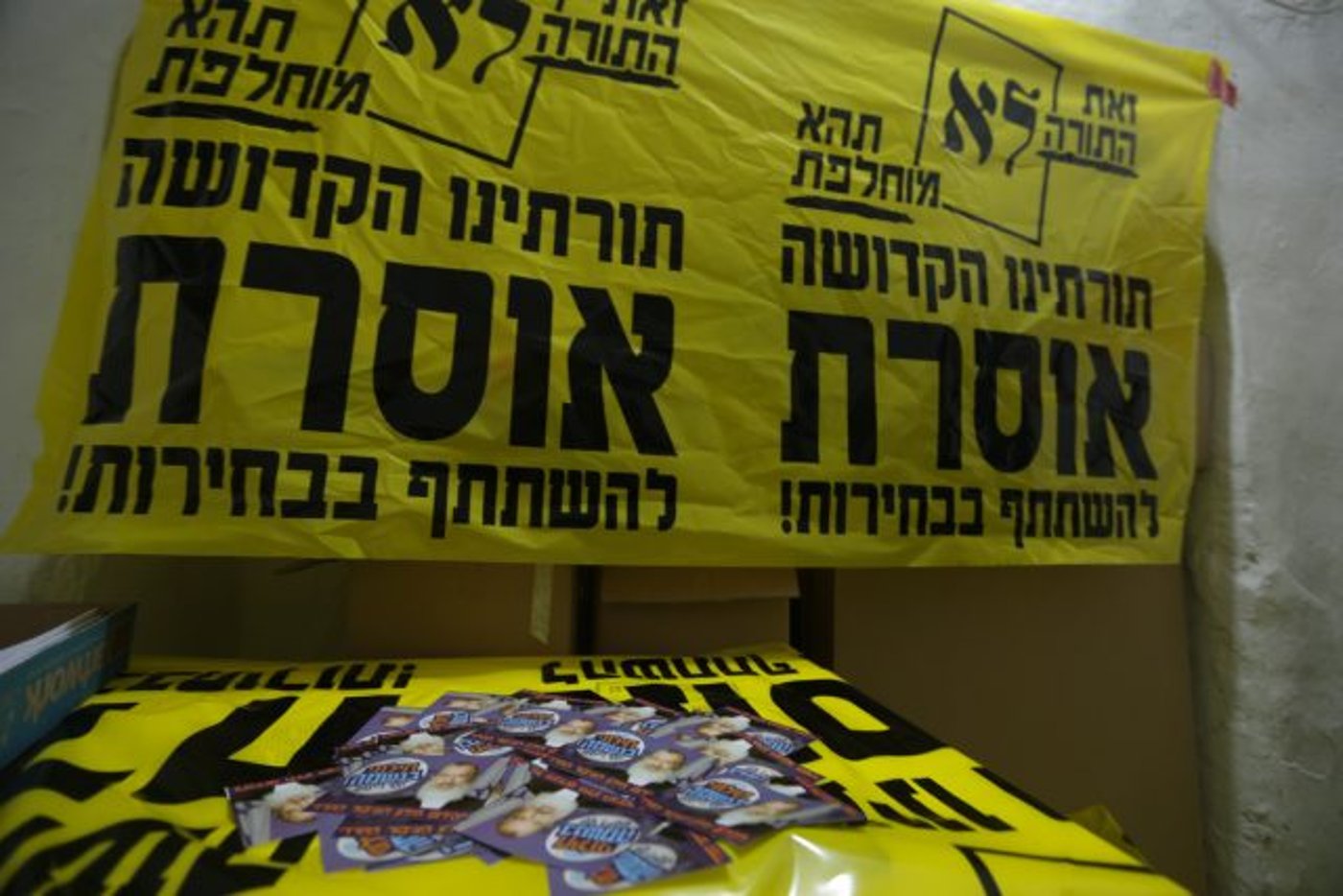 קמפיין חרדי: "תורתנו הקדושה אוסרת לבחור"